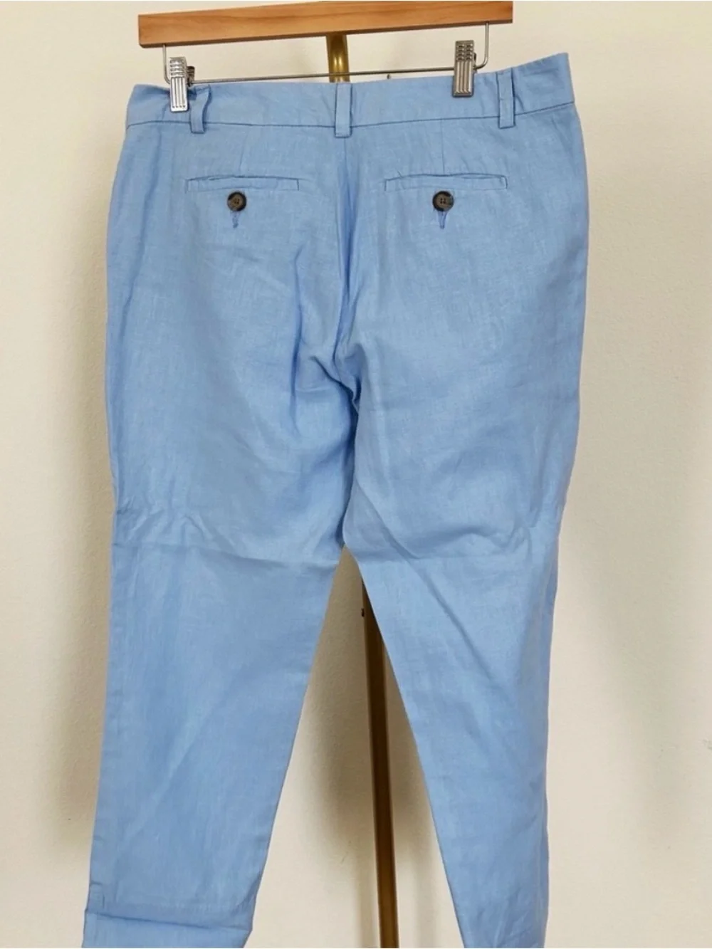 Banana Republic Light Blue Linen Cotton Pants - Size 8